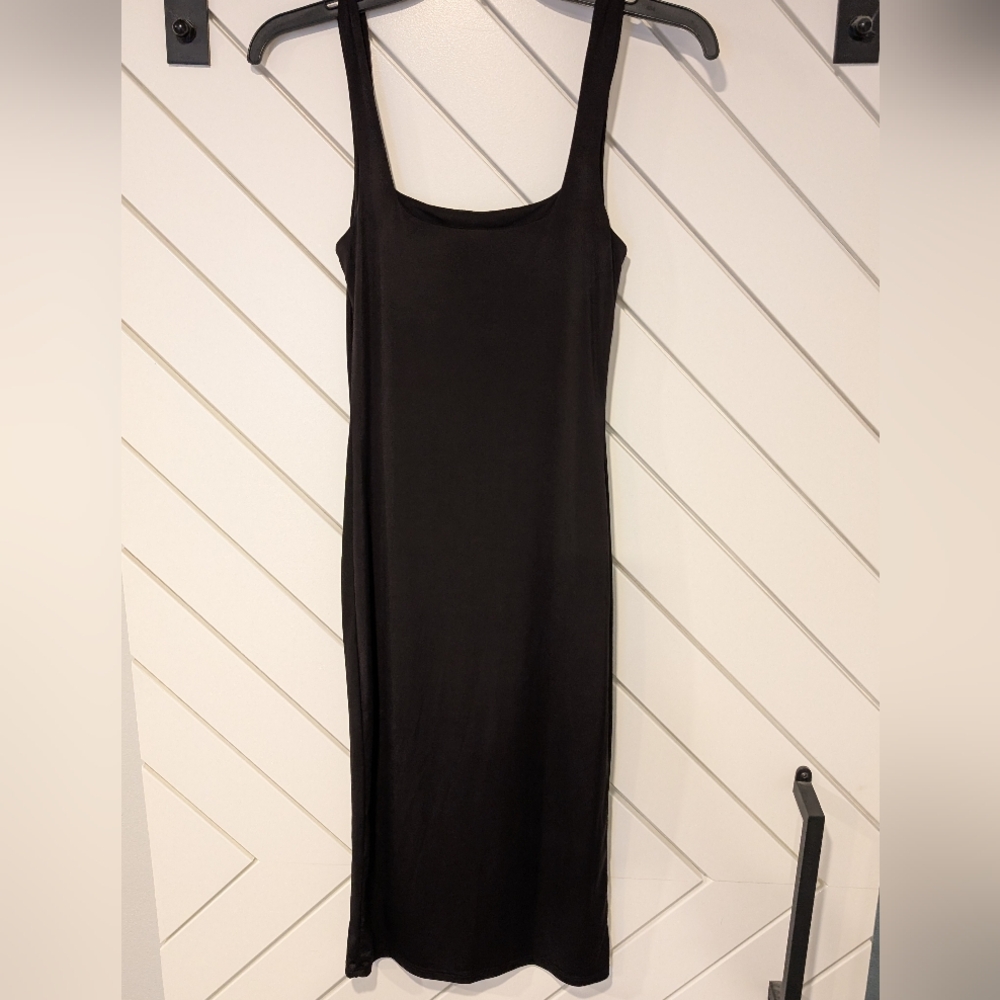 Gaze Black Stretch Bodycon Midi Dress Women Size Small - Picture 5 of 6
